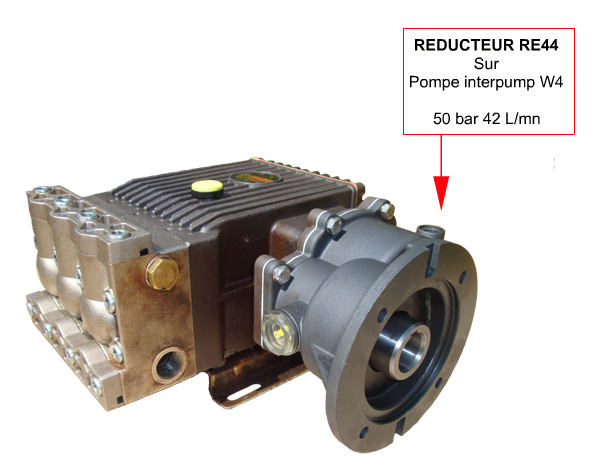 Réducteur RE44 sur Pompe haute pression INTERPUMP W